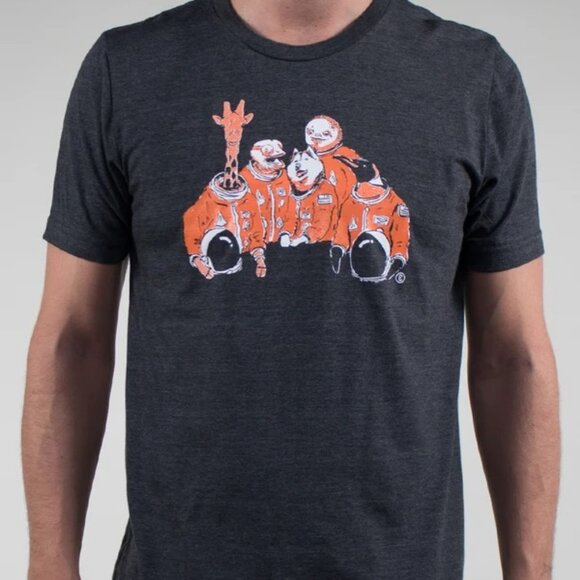 2XL NWT Men's/Unisex Fit Animal Astronaut T-Shirt ModCloth Space Science Sci-Fi - Picture 1 of 7